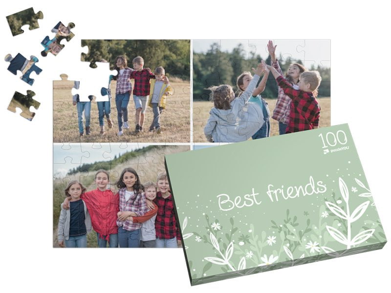 Gepersonaliseerde Fotopuzzel Collages met 100 stukjes