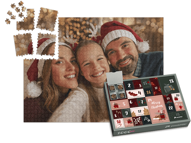 Puzzel Adventskalender met 1000 stukjes