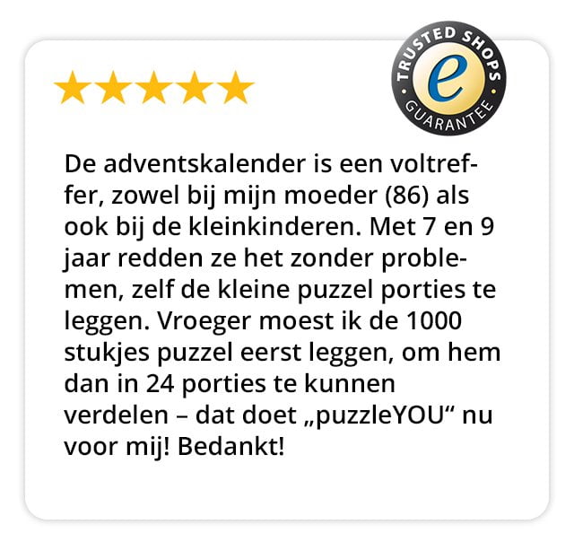 Beoordelingen – Puzzeladventskalender voor kinderen