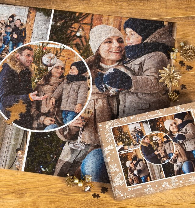 persoonlijk kerstcadeau: foto puzzel collage