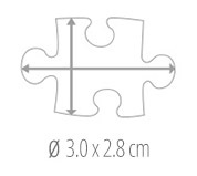 Maat puzzelstukje - fotopuzzel 200 stukjes