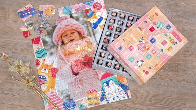 Puzzel Adventskalender met je eigen foto