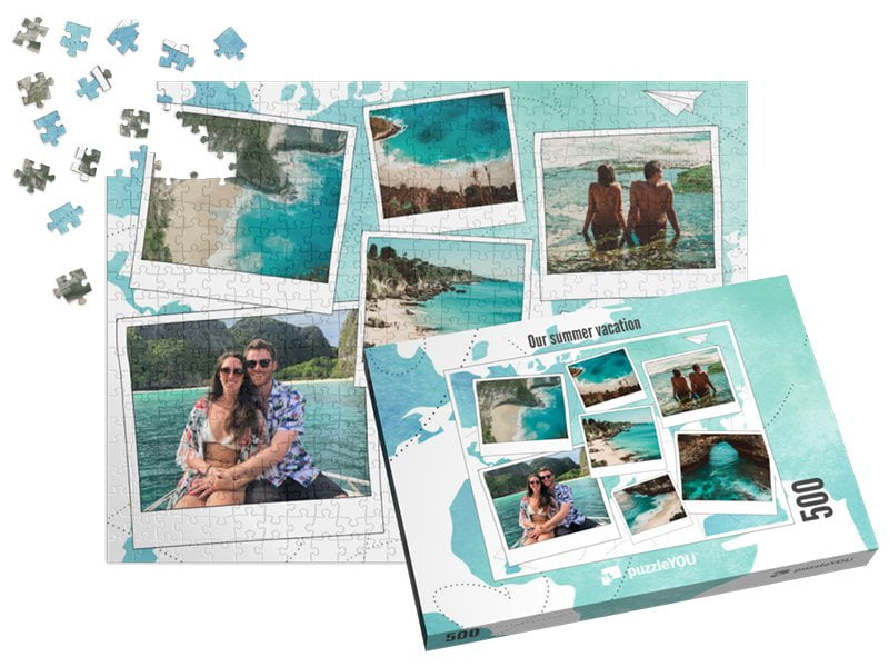 Gepersonaliseerde Fotopuzzel Collages met 500 stukjes