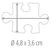Maat puzzelstukje - fotopuzzel 100 stukjes