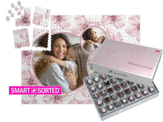SMART SORTED® - de verrassingspuzzel voor Moederdag - Puzzeldozen Pure Love (pink)