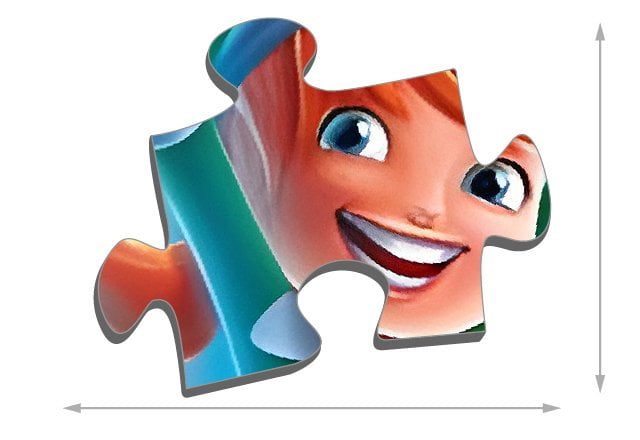 Maat van de puzzelstukjes