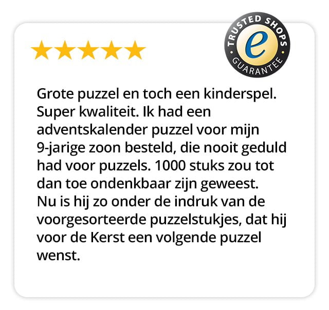 Beoordelingen – Puzzeladventskalender voor kinderen