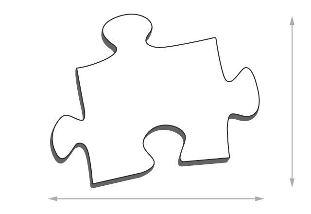 Maat van de puzzelstukjes