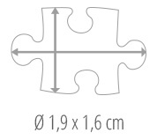 Maat puzzelstukje - fotopuzzel 1000 stukjes