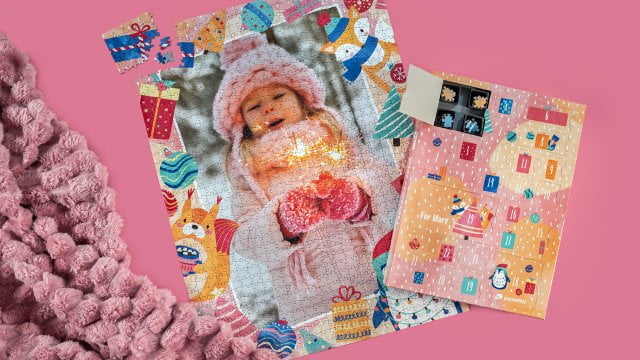 Puzzel Adventskalender met je eigen foto