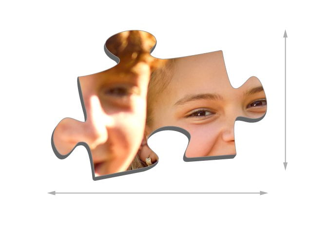 Afmeting puzzelstukjes
