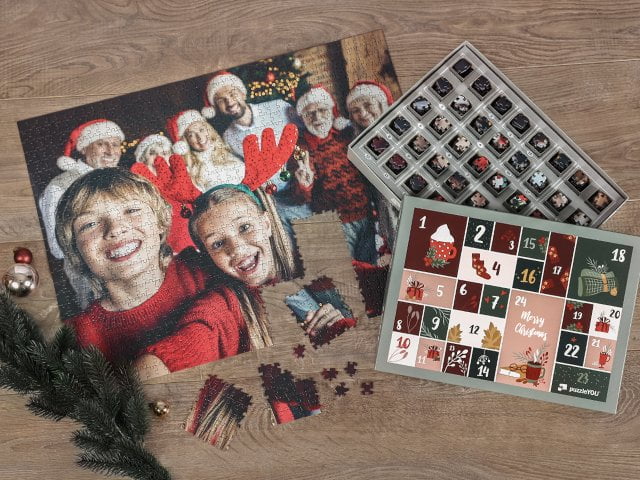 Puzzel Adventskalender met je eigen foto´s