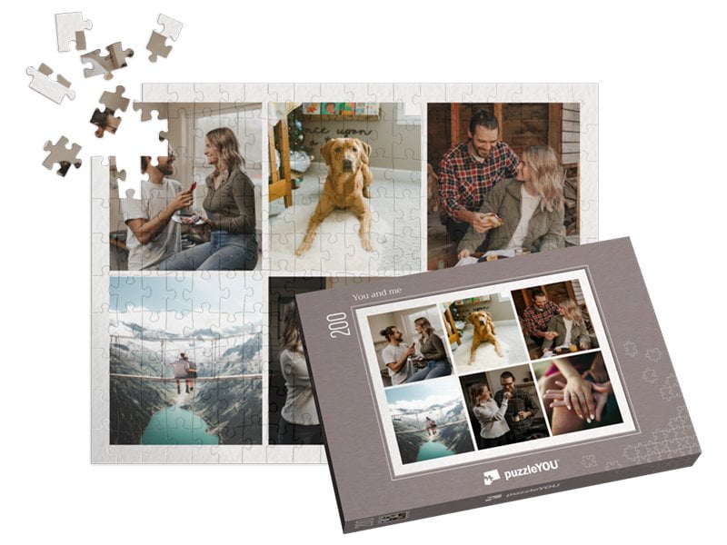 Gepersonaliseerde Fotopuzzel Collages met 200 stukjes