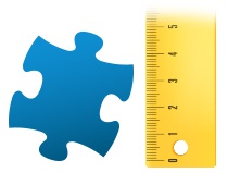 Verhouding puzzelstukje fotopuzzle 100 stukjes